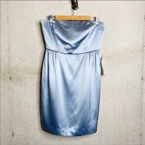 NWT J. Crew silk blue strapless formal dress sz 10